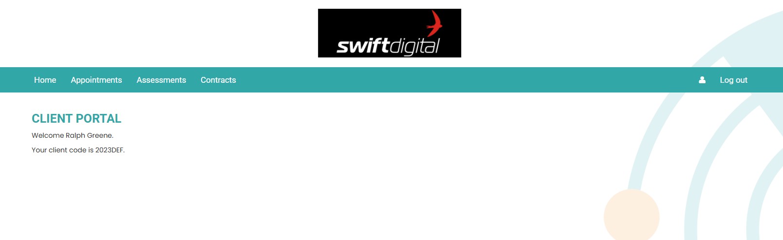 Rhadar secure client portal